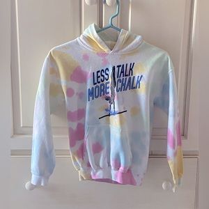 Girls Tie Dye Gymnastics Hoodie Size M